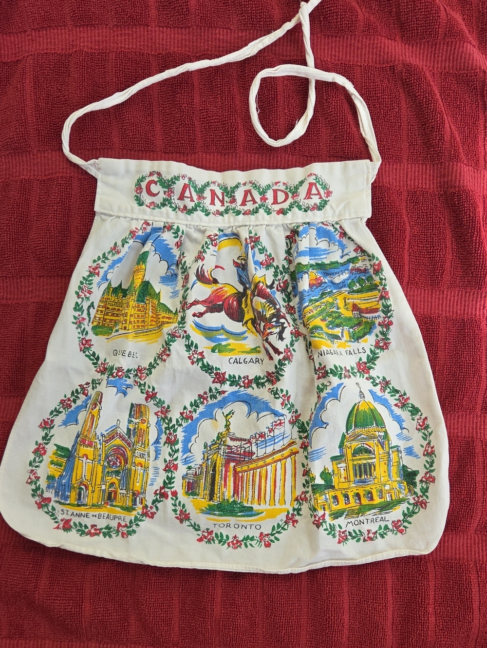 Vintage Canada Souvenir Half Apron - Child Size